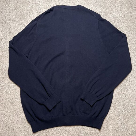 NWT Toscano Firenze Blue Cardigan Sweater Mens Large 100% Cotton Grandpa Preppy - Picture 5 of 8